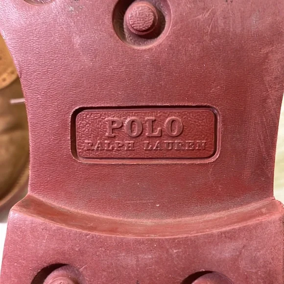 Polo by Ralph Lauren mens 11.5 brown suede leather lace up derby shoes EUC - Picture 6 of 8